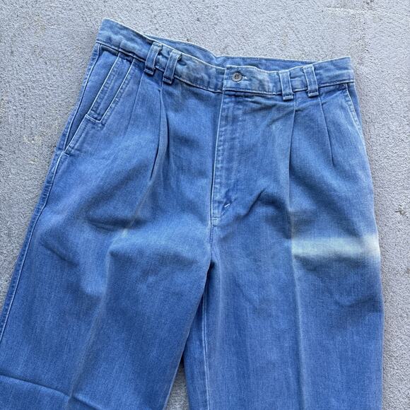 Deadstock Dockers Jeans Men's 31x32 Pleated Denim Levis Classic Fit Vintage NOS - Picture 1 of 13